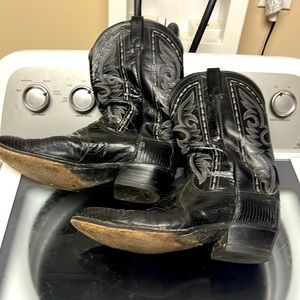 Mens Dan Post Black Cowboy Boots!